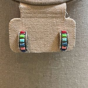 Silpada retired sterling silver multi-stone earrings